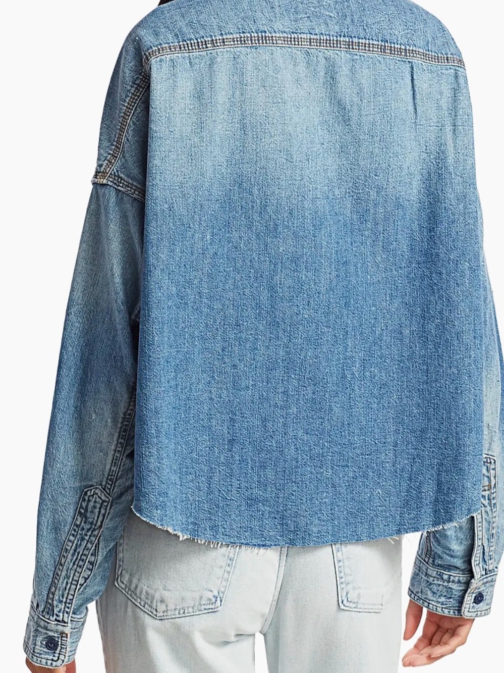 R13 Light Wash Oversized Denim Jacket - Picture 5 of 11